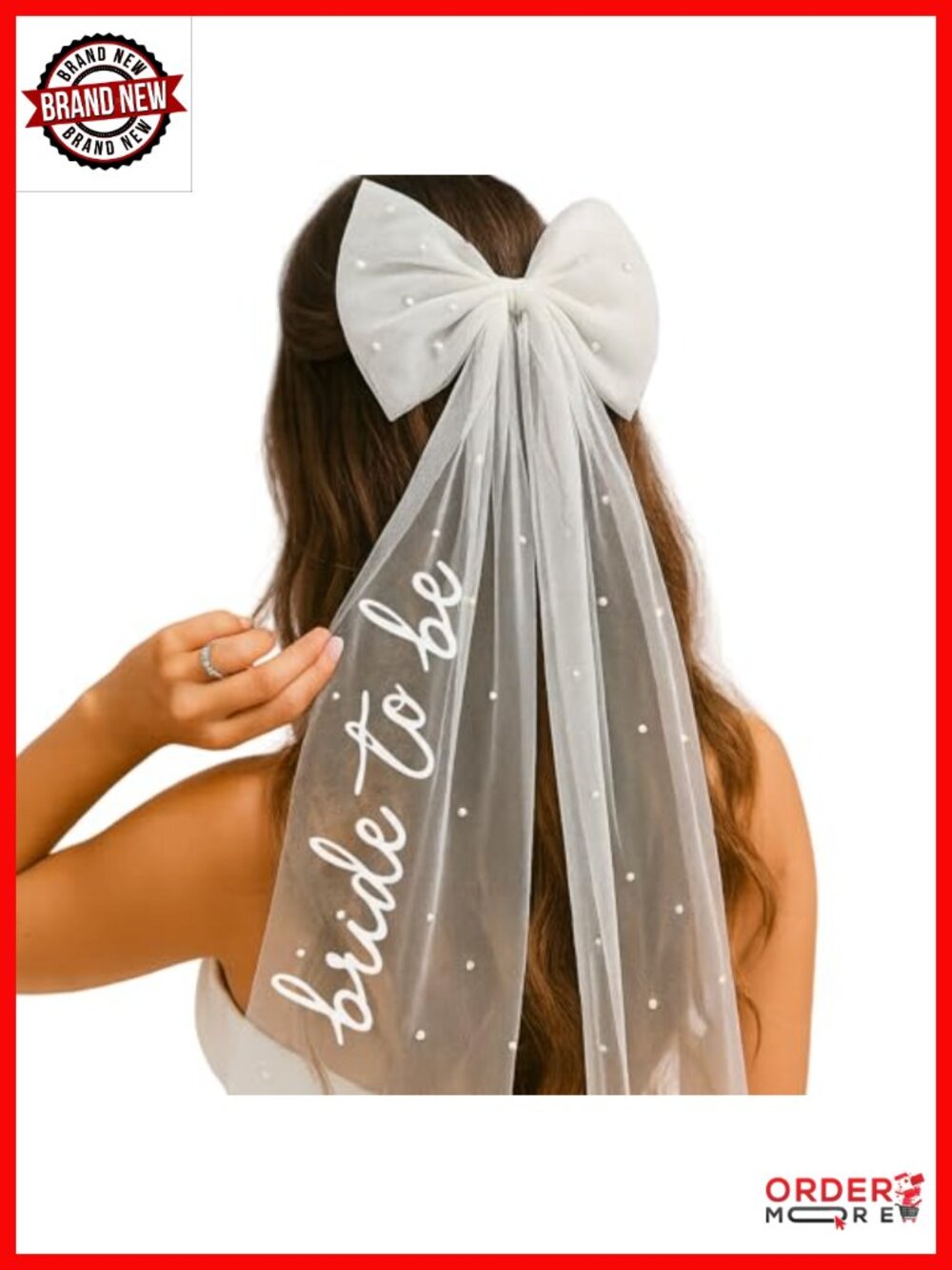 Bride to Be Veil with Tulle Bow for Bachelorette Party